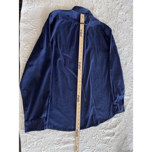 Buffalo Jackson Trading Co Shirt Blue Button Up LS Logo Pockets Mens Size XL - Picture 4 of 9